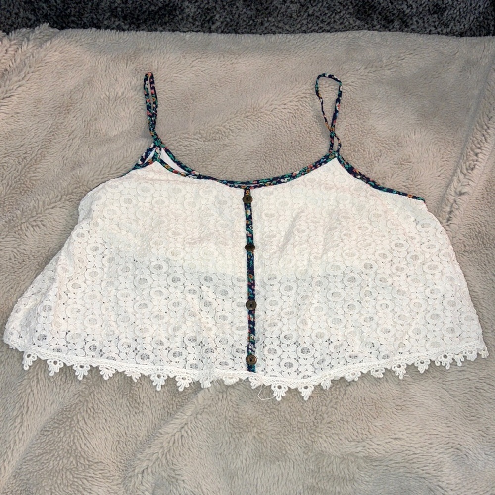 🎉4 for $20 Paper Crane Lace Crop Top, Small